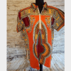 Multicolor Dashiki Short Sleeve D