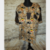 black and gold dashiki short sleeve A
