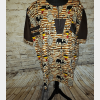 black and gold dashiki short sleeve B