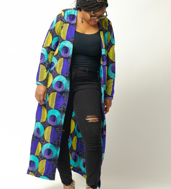 Black and Bleu Cardigan Long Sleeves